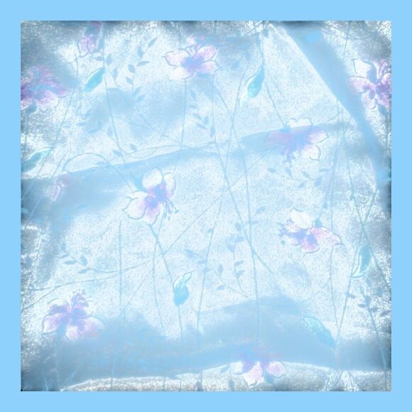 Victorias Secret Floral Satin Robe Waist Tie 3/4 Sleeves One Size Silver Purple - Picture 2 of 8